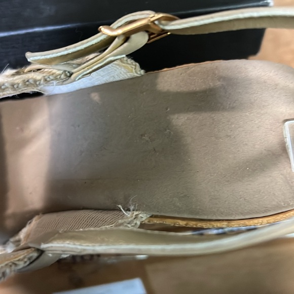 Onex Striped Wedge Platform Cork Sandals in Sz 8 - Picture 9 of 14